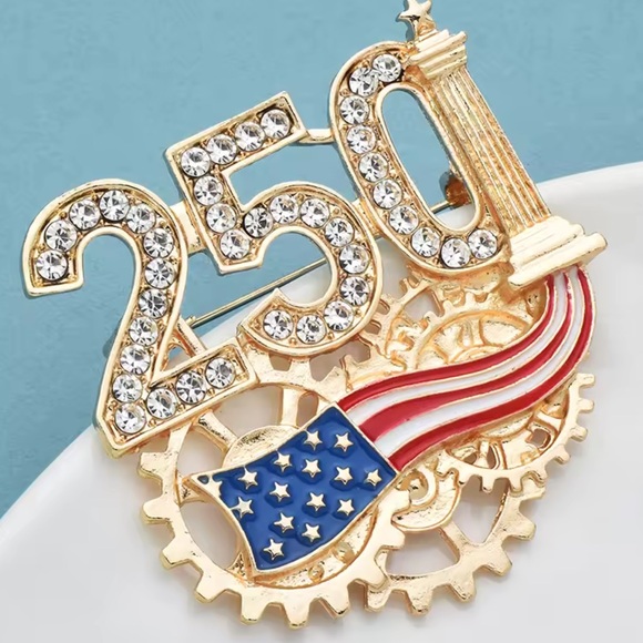 Anthropologie Jewelry - USA Flag 250 Celebration Brooch
